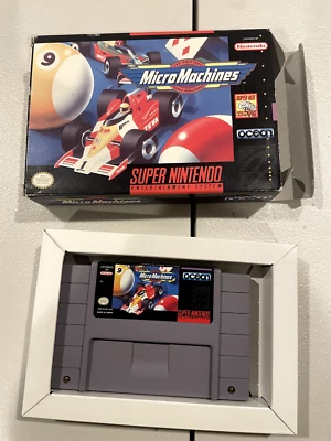Micro Machines SNES Super Nintendo Entertainment System W/Box - Image 1 of 4