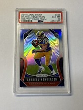 2019 Panini Prizm Darrell Henderson RC PSA 10 Red White Blue