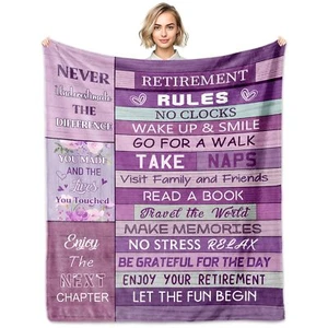 FIOUNG Retirement Gifts for Women 2024 Retirement Gifts Blanket 60"x50" Retir... - Picture 1 of 7
