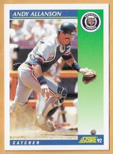Andy Allanson Tigres de Detroit #537 - Puntuación casi nueva-como nueva 1992 - Imagen 1 de 2