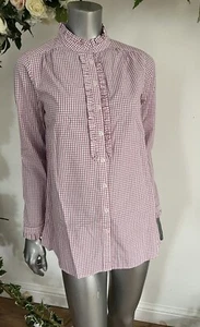 Joules Kristin Hemd Bluse Tortenboden Größe 6 8 12 16 20 26 rosa kariert NEU PR40 - Bild 1 von 14