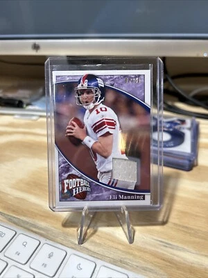 2009 Upper Deck UD Heroes #42 Eli Manning Jersey Purple /50 - Image 1 of 3