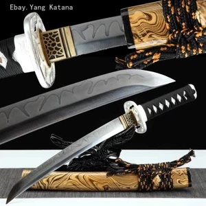 Espada Corta Tanto Katana Japonesa Dragonfly Tsuba 1095 Acero Arcilla Hoja Templada - Imagen 1 de 10