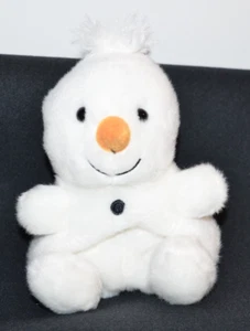 Aurora  Mini White Palm Pals  5" Froyo Snowman Plush Beanie Lovey - Picture 1 of 6
