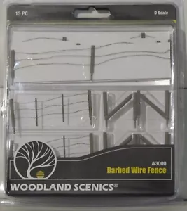 Woodland Scenics O Scale A3000 Stacheldrahtzaun 15-teiliges Set - Bild 1 von 1