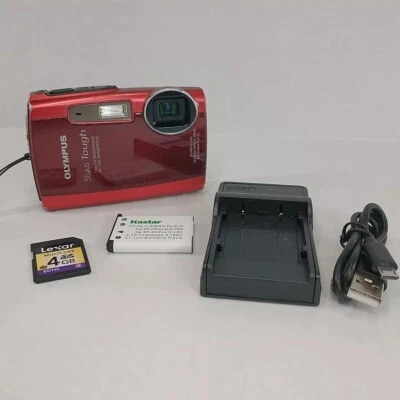 Cargador de tarjeta SD para cámara digital Olympus Tough Stylus 3000 12 MP y batería probada  Foto 1 de 4