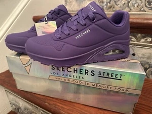 Skechers Uno Nights Shades Purple Womens Wide Athletic Sneakers Size 6 - Picture 1 of 8