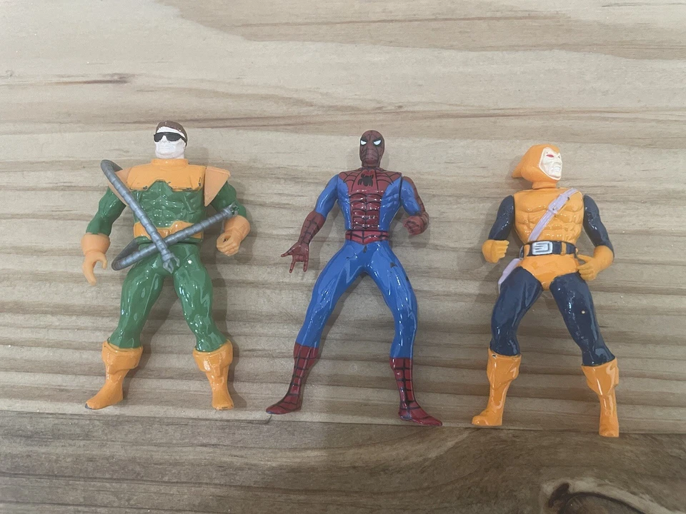 Toy Biz HEAVY METAL HEROES lote de 3 mini figuras fundidas a presión Spider-Man Foto 1 de 1