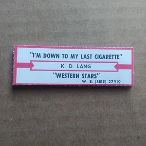 K.D. "Lang I'm Down To My Last Cigarette JUKEBOX STRIP Schallplatte 45 U/min 7" - Bild 1 von 1