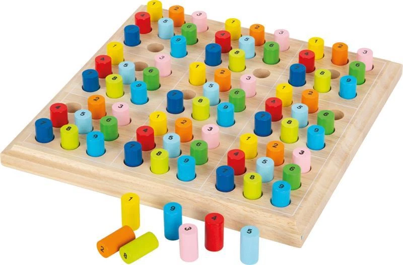 Sudoku bunt, Brettspiel aus Holz, Kinder, Lernspiel - Bild 1 von 4