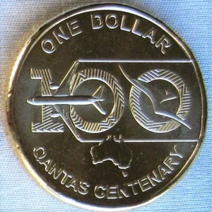 AUSTRALIA /AUSTRALIEN_1 Dollar 2020_Qantas Centenary_unc_lose - Picture 1 of 2