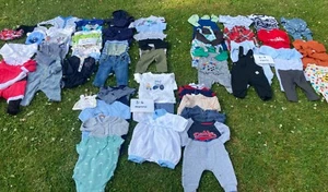 Large Bundle of Baby Boys Clothes Sizes 0-3 Months to 6-9 Months - Picture 1 of 10