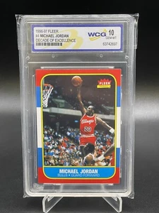 NBA 1996-97 Fleer - Michael Jordan#4 Decade of Excellence WCG GEM-MT 10 - Picture 1 of 2