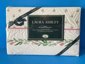 NEW Laura Ashley Castleberry TWIN Flat Sheet Pink Floral Vintage - Picture 1 of 4