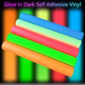 Glow in the Dark Self Adhesive Vinyl Sheet/Roll Luminous Film For Mug Wall Decor - Picture 1 of 12