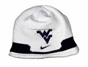West Virginia Mountaineers WVU Nike Knit Hat Beanie Stocking Cap Running White