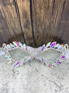Crystal Rhinestone Masquerade Ball Mask, Prom, Pageant, Costume Party, Cosplay - Picture 1 of 3