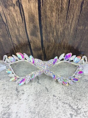 Crystal Rhinestone Masquerade Ball Mask, Prom, Pageant, Costume Party, Cosplay - Image 1 of 3