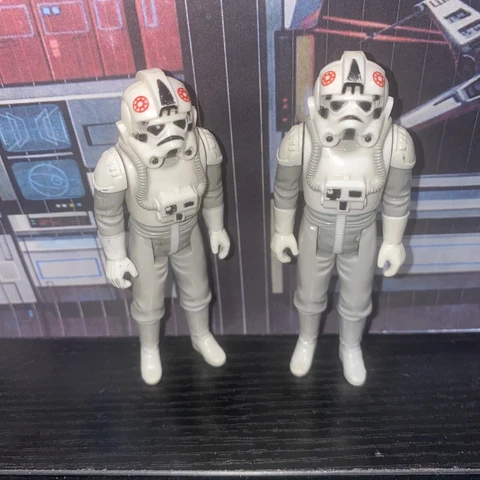 Vintage Star Wars AT-AT Drivers Figures Hoth ARMY TROOP BUILDER LOT X2 Cover