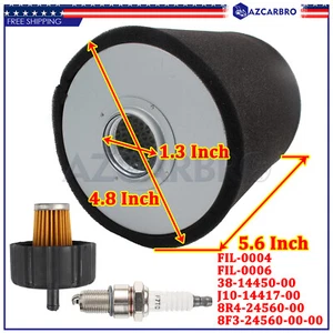 Tune-Up Kit with Cylindrical Air Filter for Yamaha J38-14450-00, J381445000 Cart - Picture 1 of 9