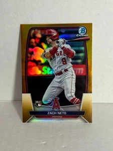 2023 Bowman Chrome ZACH NETO RC /50 Gold Refractor SP Rookie ANGELS - Bild 1 von 2