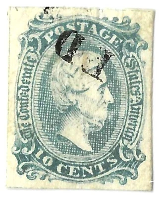 EAS_STAMPS US #10 IT IS GENUINE USED WITH BLACK CANCEL CERTIFIED SCV $2,500.00 - Image 1 of 2