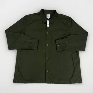 GAP Utility L/S Shirt Jacket Ripstop Mens XLarge Military Green NWT MSRP $70 - Picture 1 of 14