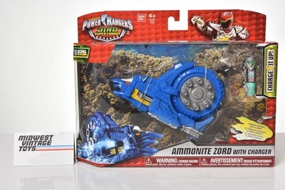 Power Rangers Dino Super Charge Ammonite Zord with Charger Blue New - Image 1 of 4
