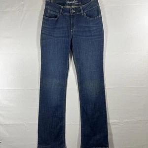 Pantalones de mezclilla Wrangler para mujer 7x34 azul corte bota 09MWZDO vaquero occidental rodeo elásticos - Imagen 1 de 7