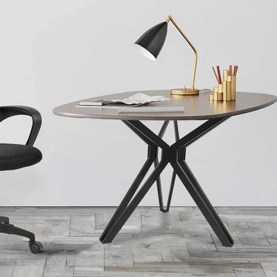 Base de mesa moderna de metal, patas de mesa de comedor de pedestal con ventosas Foto 1 de 4