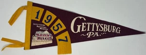 Gettysburg PA Vintage Filz Wimpel 1957 National Museum - Bild 1 von 1