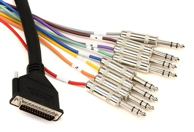 Hosa DTP-802 8-channel DB25 to 1/4" TRS Snake - 6.6' - Image 1 of 4