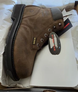 New Wolverine W05679 Mckay 6" Steel Toe Metguard Brown Work Boots -SZ 9M - Bild 1 von 7