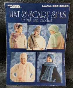 Vintage Patterns from Leisure Arts - Hats & Scarf Sets - Book #686 - Picture 1 of 2