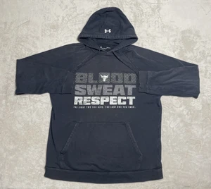 Sudadera con capucha Under Armour The Rock para hombre mediana suelta negra - Imagen 1 de 7