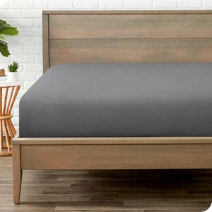 Bare Home Fitted Bottom Sheet Queen Size - Premium 1800 Microfiber - Ultra-Soft - Picture 1 of 8
