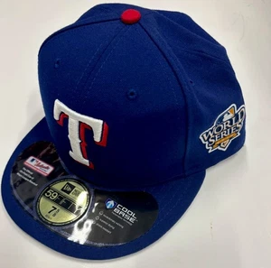 Texas Rangers 2010 World Series Baseball New Era Fitted MLB Blue Cap Size 7 5/8 - Picture 1 of 6