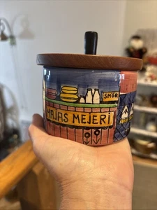 Jie Gantofta Anita Nylund MCM Ceramic Canister Var Lilla Stad Sweden - Picture 1 of 7