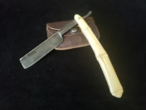 Vintage Tiger Straight Razor Art Nouveau Scales - Picture 1 of 13