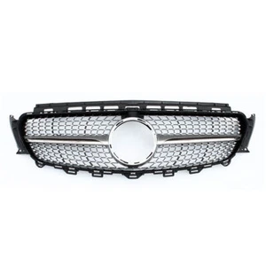 For 2016-2019 MB E-Class W213 Front Center Grille Diamond Style Meteor Silver - Foto 1 di 2