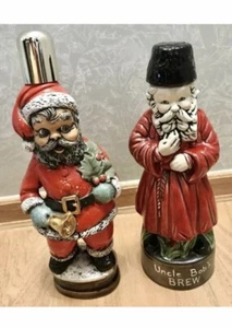 VINTAGE COLLECTIBLE RARE "SANTA"DECANTER. LOT OF 2 EMPTY RARE - Picture 1 of 10