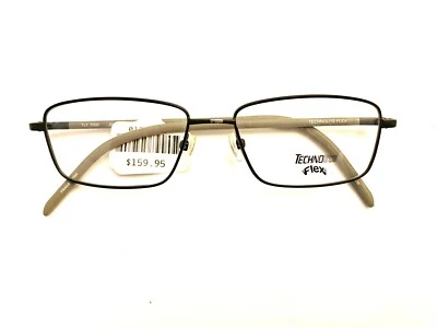 Marcos de gafas Technolite Flex TLF 7000 negro/gris rectangulares 54-16-145 Foto 1 de 2