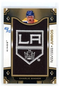 17-18 UD BLACK DIAMOND JUMBOS TEAM LOGO GOLD PATCH /15 CHARLIE SIMMER - Picture 1 of 1
