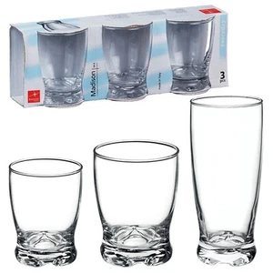 Set Of Bormioli Rocco Madison Drinking Tumblers Dining Glassware Modern Formal - Picture 1 of 13