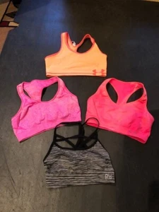 LOTTO di 4 ~ Reggiseni Sportivi Atletici Racerback Tops (Piccoli) Colori Marchi Asst - Foto 1 di 1