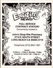 Carte postale annonce station contractuelle USPS dans la boutique John's Rite pharmacie Long Beach CA