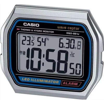 CASIO Wave Ceptor Digital Radio-Controlled Alarm Clock DQD-851J-8JF - Image 1 of 3