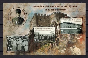 Turkey 2019 Ataturk - Ankara Castle - architecture - art Souvenir Sheet MNH - Picture 1 of 1