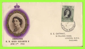 Jamaica 1953 QEII Coronation on BPA First Day Cover, Cross Roads - Picture 1 of 1