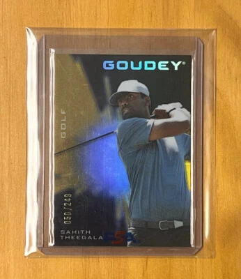 SAHITH THEEGALA ⛳️ LIMITED PRINT!!! ✨ROOKIE✨ GOLD #50/249 REFRACTOR CARD - Image 1 of 2